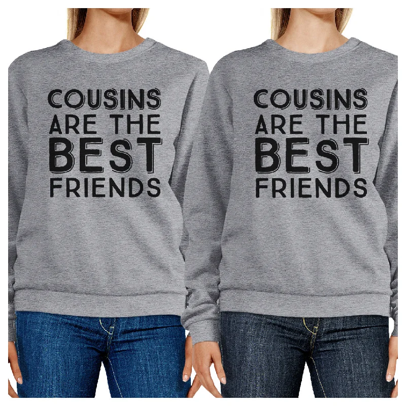 New Autumn And Winter Styles Cousins Are The Best Friends BFF Matching Grey Sweatshirts