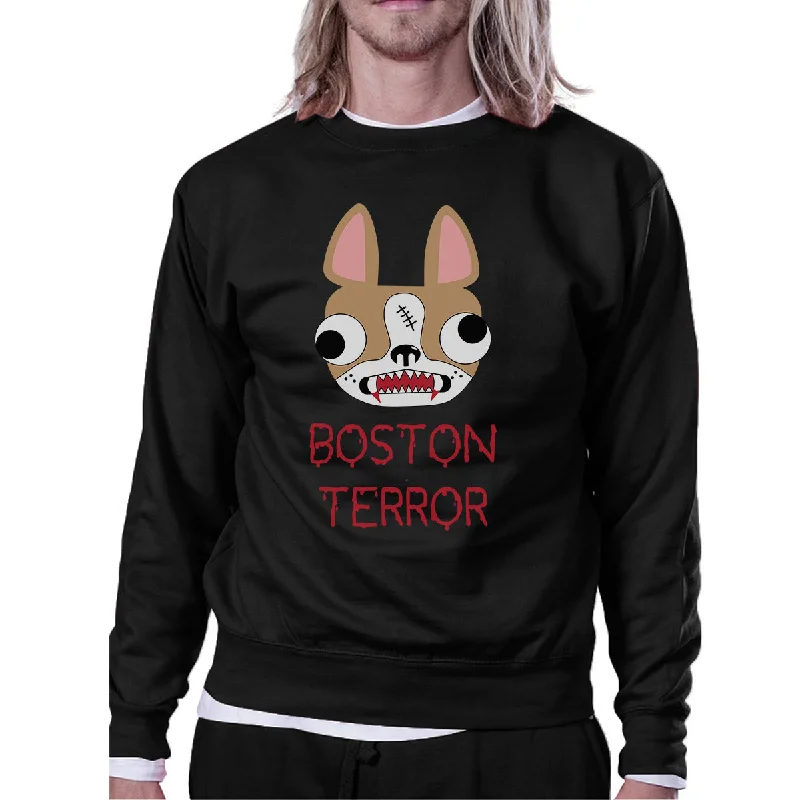 Simple Looks Boston Terror Terrier Black SweatShirt