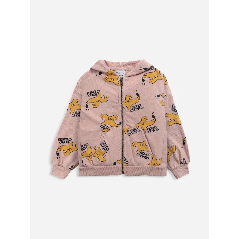 European And American Style Bobo Choses Sniffy Dog All Over Hooded Sweatshirt
