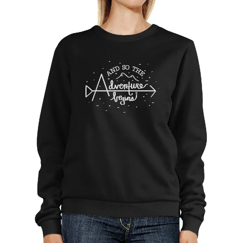 Bright Colors And So The Adventure Begins Black Sweatshirt