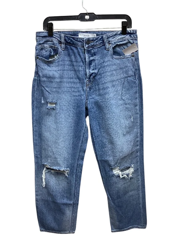 Editorial Design Jeans Straight By Clothes Mentor In Blue Denim, Size: 12