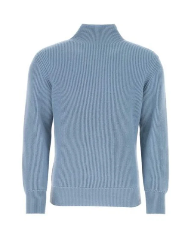 Cozy Chic Wear Tom Ford Mens Turtleneck Cashmere Sweater In Blue