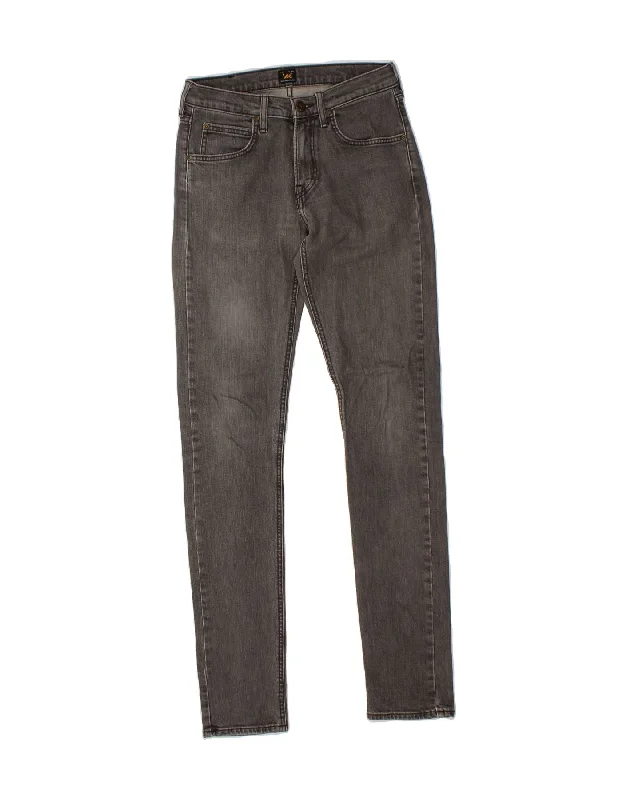 Lace Design LEE Mens Luke Skinny Jeans W28 L34 Grey Cotton