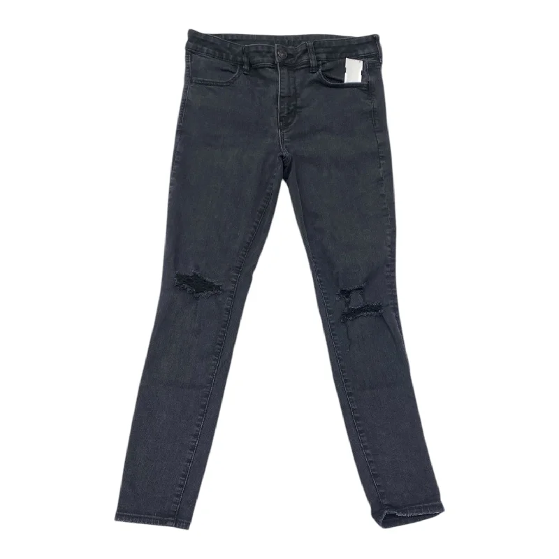 Effortless Looks Jeans Jeggings By American Eagle In Black Denim, Size: 12
