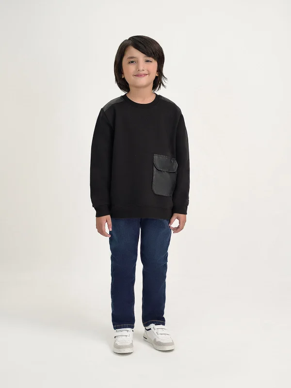 Nightclub Style "XINLI" Graphic Crew Neck Sweatshirt