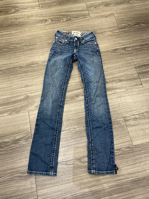 Breathable Design Jeans Straight By Ariat In Blue, Size: 24