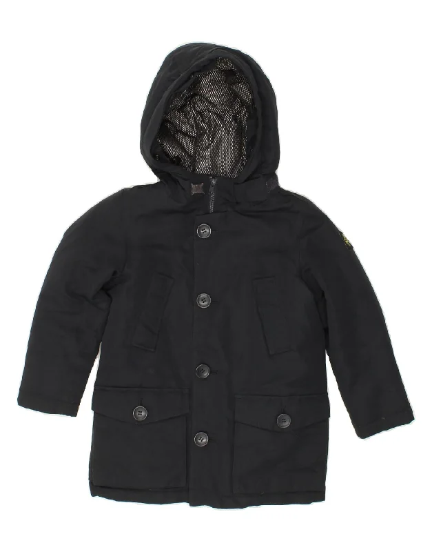 Personal Design REFRIGIWEAR Boys Hooded Windbreaker Jacket 5-6 Years Navy Blue Polyester