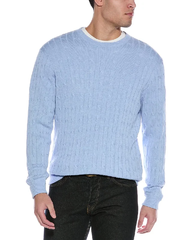 Easy Style Alashan Cable Cashmere-Blend Crewneck Sweater