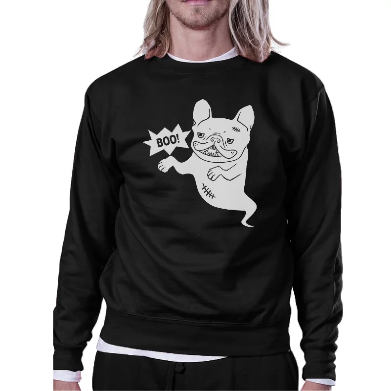 Customized Version Boo French Bulldog Ghost Black SweatShirt