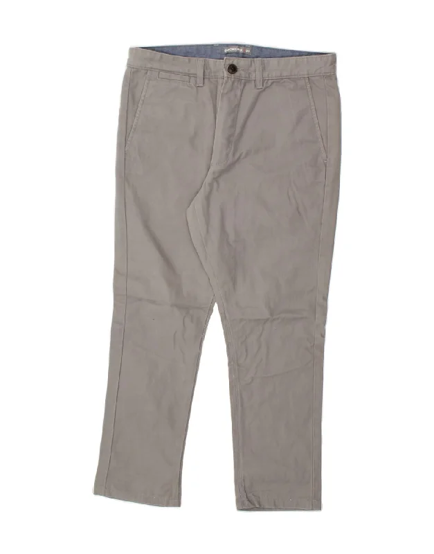 Warm Comfort DOCKERS Mens Slim Cropped Trousers W31 L24 Grey Cotton
