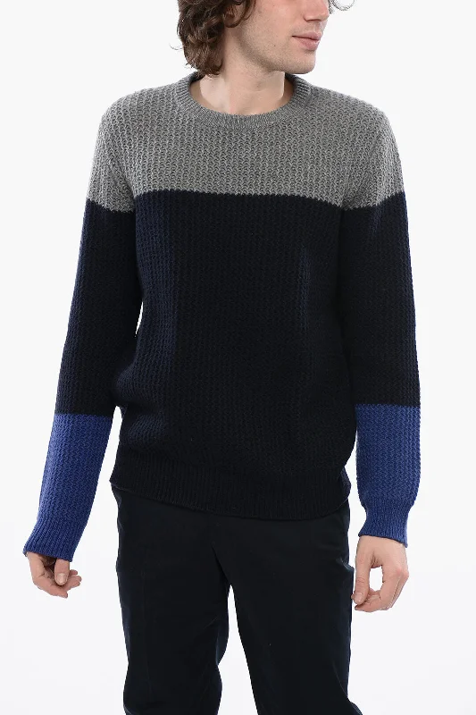 End Of The Year Corneliani Two Tone Cashmere Crewneck Pullover