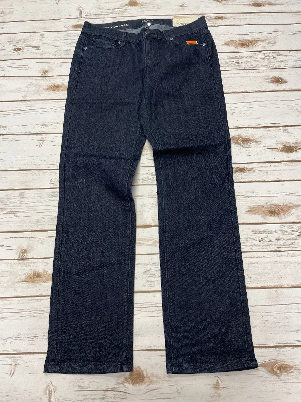 Warm Layers Jeans Straight By Loft In Blue Denim, Size: 8