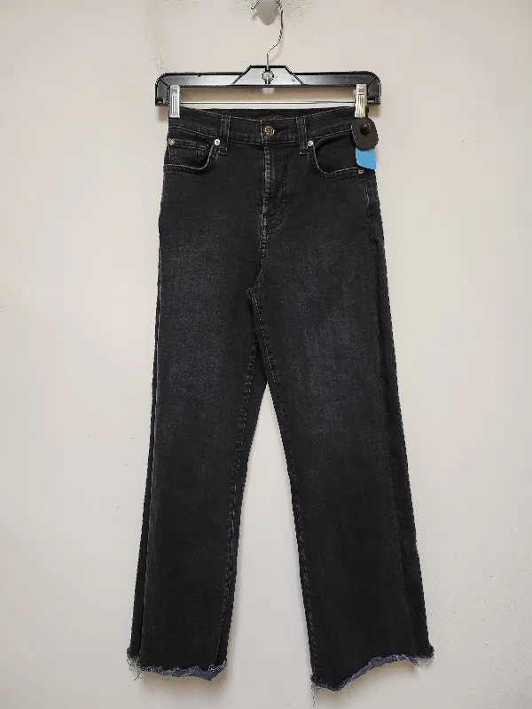 Lounge Wear Jeans Cropped By 7 For All Mankind In Black, Size: 2