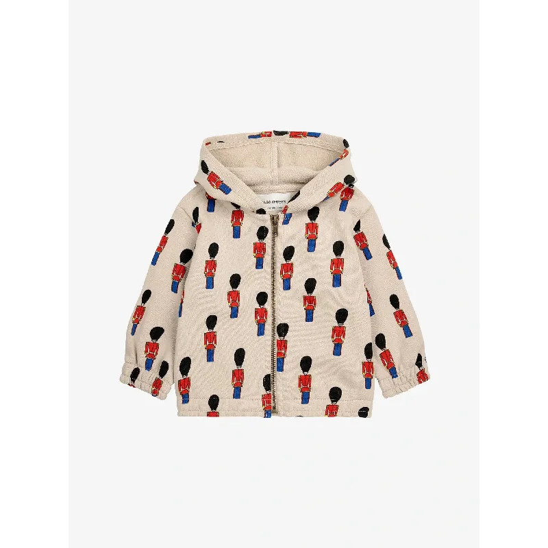 Elegant And Noble Bobo Choses Baby Little Tin Soldiers All Over Zipped Sweatshirt - Offwhite