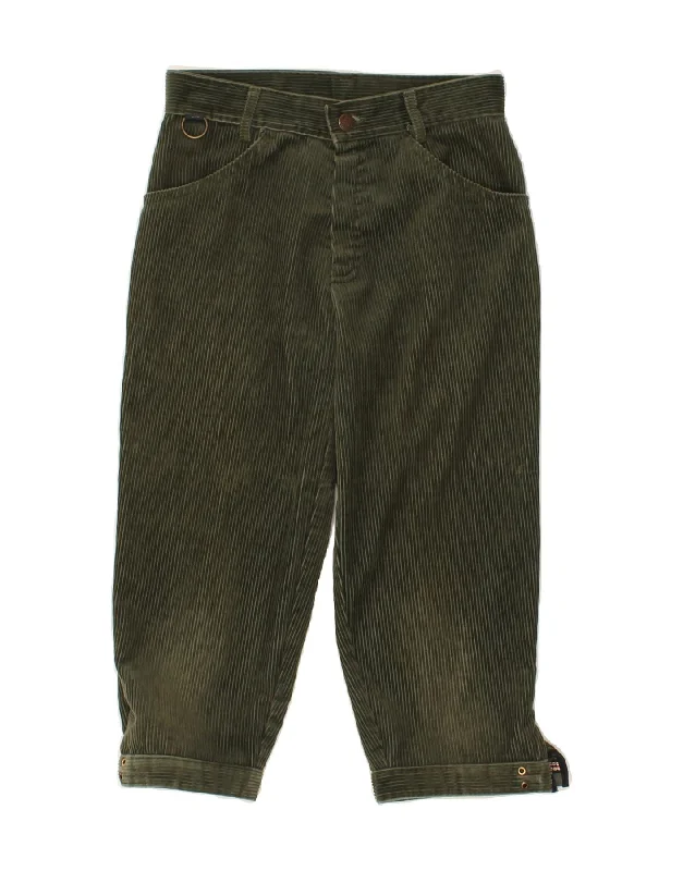 Casual Choice VINTAGE Boys Capri Corduroy Trousers 14-15 Years W24 L17  Green Cotton