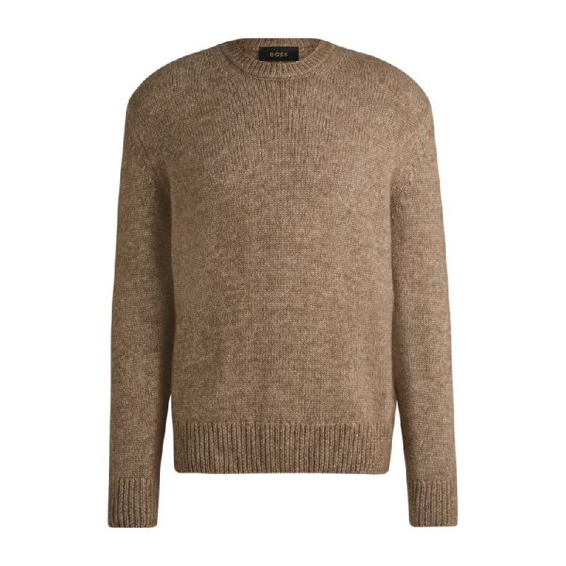 Effortless Outfits Relaxed-fit sweater in wool, silk and bison hair