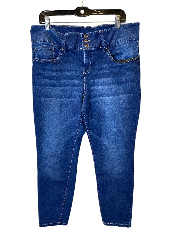 Romantic And Fresh Jeans Skinny By Royalty In Blue, Size: 16