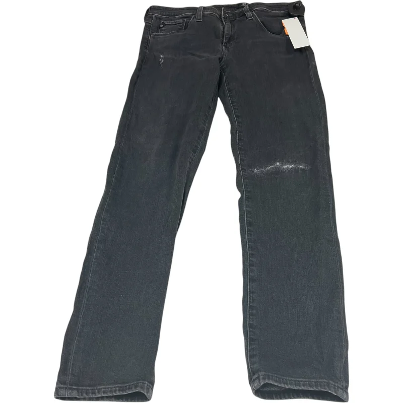 Modern Comfort Wear Jeans Straight By Adriano Goldschmied In Grey Denim, Size: 8