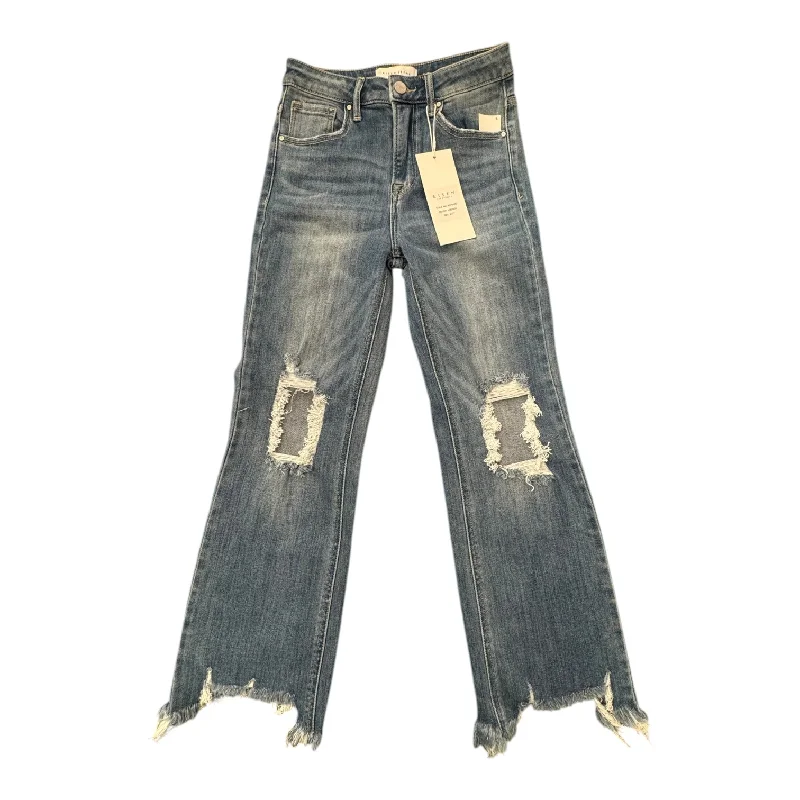 Exquisite Tailoring Jeans Flared By Risen In Blue Denim, Size: 4