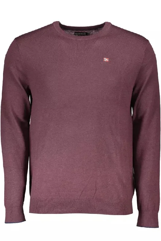 Fresh And Fashionable Napapijri Elegant  Wool Sweater with Men's Embroidery