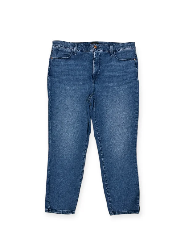 Cozy Layers Jeans Cropped By Talbots In Blue Denim, Size: 14