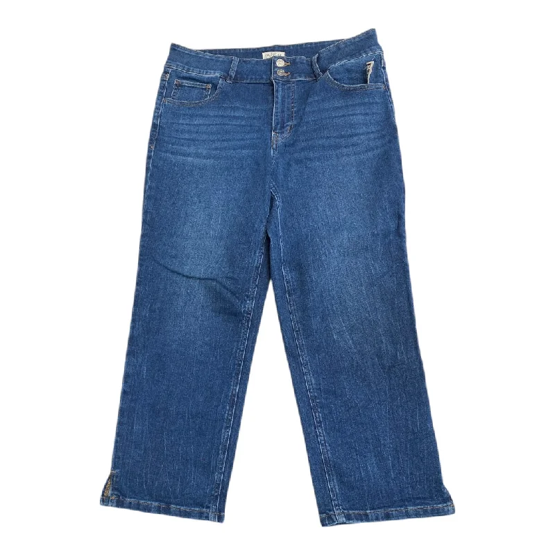 Relaxed Jackets Jeans Straight By Maurices In Blue Denim, Size: 14