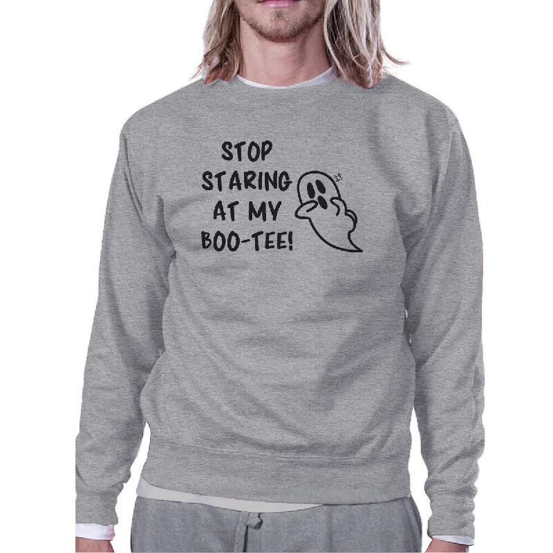 Soft Fabric Looks Stop Staring At My Boo-Tee Ghost Grey SweatShirt