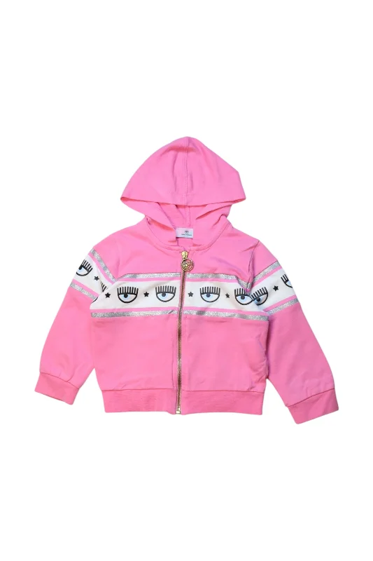 Comfortable Jeans Chiara Ferragni Hooded Zippered Sweatshirt 6-12M