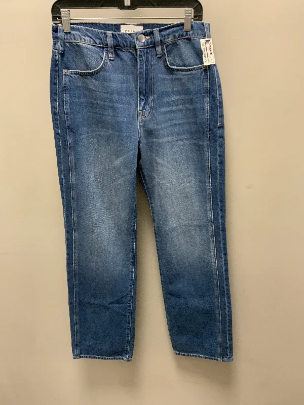 Relaxed Chic Jeans Straight By Frame In Blue Denim, Size: 6