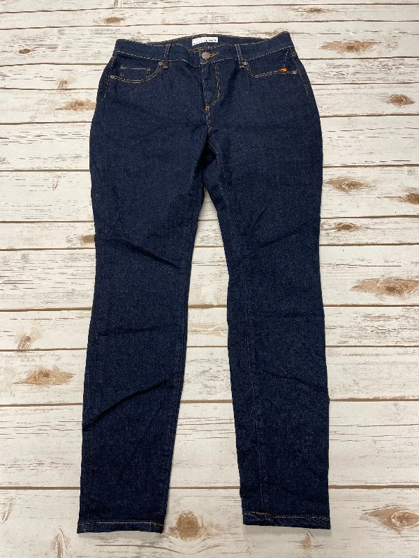 Easygoing Fashion Jeans Skinny By Loft In Blue Denim, Size: 10