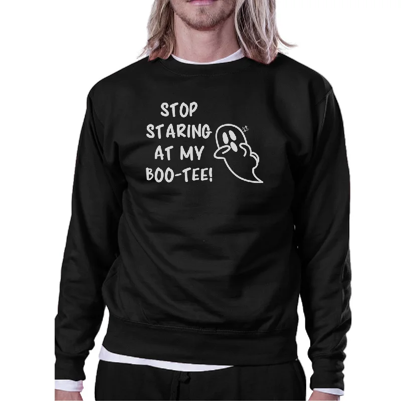 Comfortable Lifestyle Stop Staring At My Boo-Tee Ghost Black SweatShirt