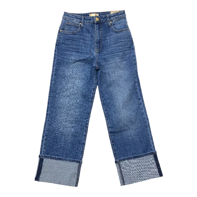 Avant-garde Design Jeans Wide Leg By Kut In Blue Denim, Size: 0