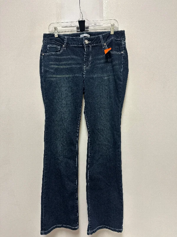 Sports Design Jeans Flared By Westport In Blue Denim, Size: 10