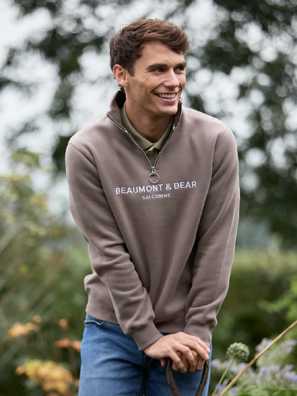 Everyday Chic Kingswear Unisex Quarter Zip - Otter