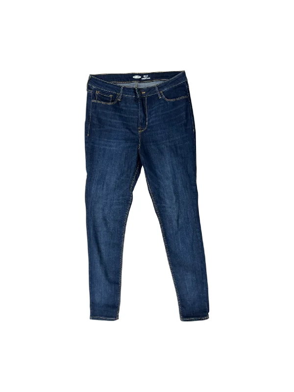 Summer Selection Jeans Skinny By Old Navy In Blue Denim, Size: 14l