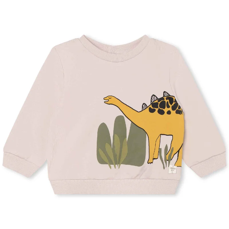 Embroidered Letters Carrement Beau Sweatshirt Stone