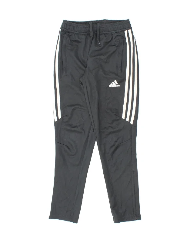 Youthful Style ADIDAS Boys Tracksuit Trousers 9-10 Years  Grey Polyester