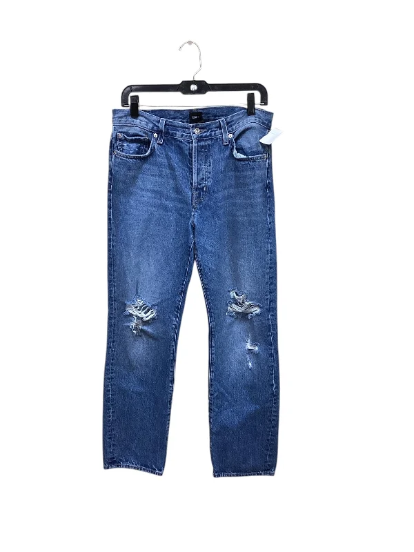 End Of The Year Jeans Straight By Edwin In Blue Denim, Size: 4
