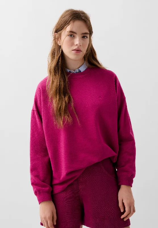 Sports Fashion SWEATSHIRT WITH MATCHING Long sleeves with gathering detail.EMBROIDERED SKULL