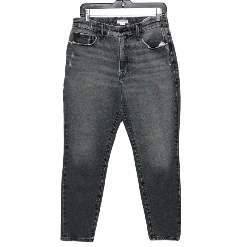 Lace Design Jeans Straight By Good American In Black, Size:4