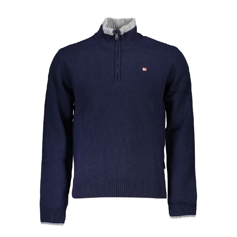 Classic Design Napapijri Chic Contrasting Half-Zip Men's Sweater