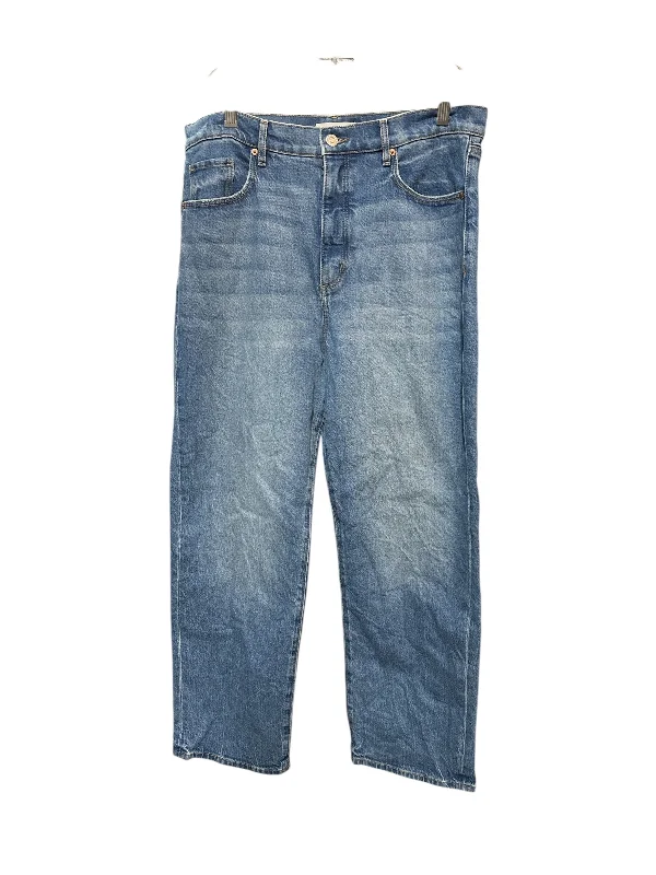 Relaxed Clothing Jeans Flared By Express In Blue Denim, Size: 12