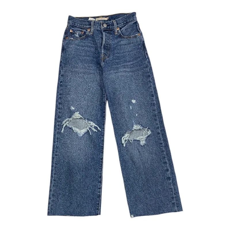 Leisure Sports Jeans Straight By Levis In Blue Denim, Size: 2