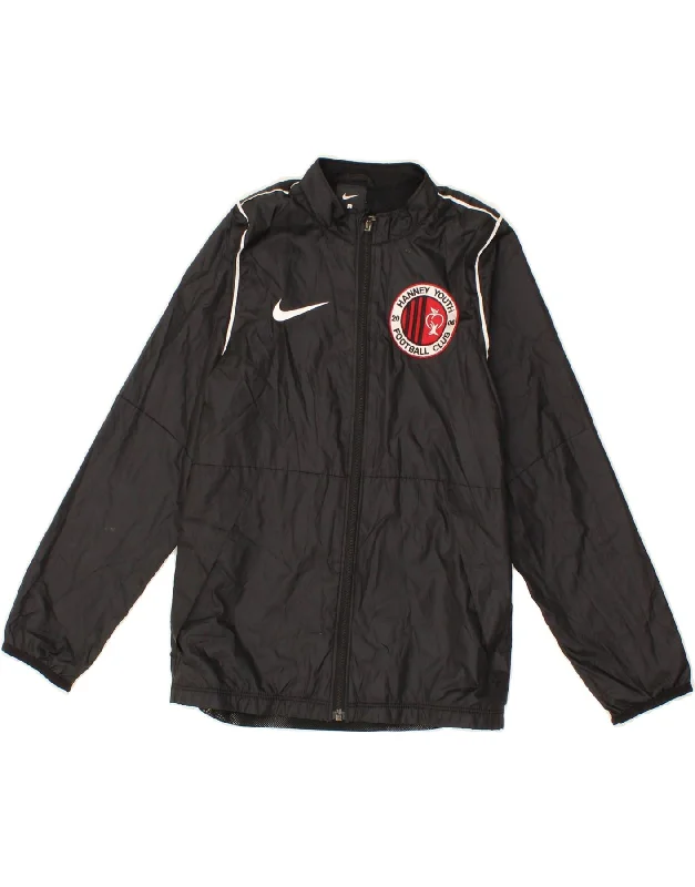 Cozy Look NIKE Boys Graphic Rain Jacket 8-9 Years Small  Black Polyester