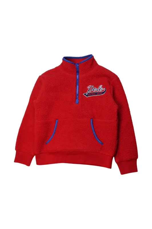 Relaxed Tops Polo Ralph Lauren Fleece Zippered Sweatshirt 5T