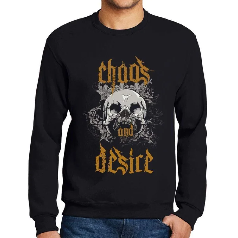 Sports Series Ultrabasic - Homme Imprimé Graphique Sweat-Shirt Chaos and Desire Noir Profond Sports Series Ultrabasic - Homme Imprimé Graphique Sweat-Shirt Chaos and Desire Noir Profond