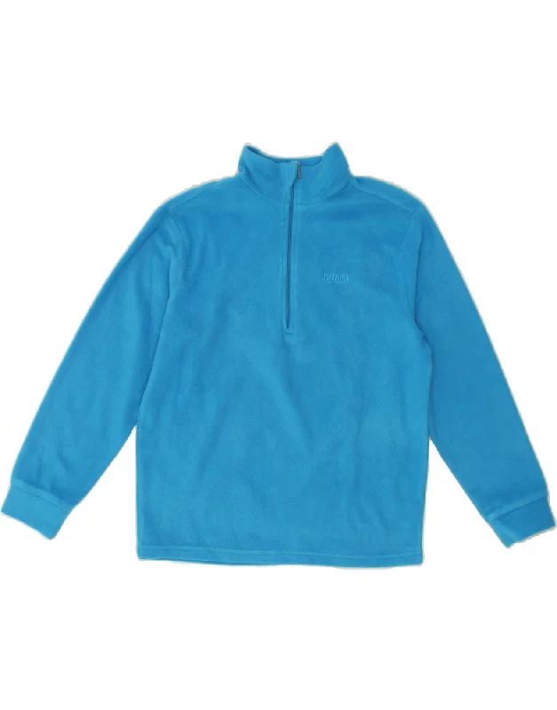 Slightly Flared Design BRUGI Boys Zip Neck Fleece Jumper 12-13 Years Medium Blue Polyester Slightly Flared Design BRUGI Boys Zip Neck Fleece Jumper 12-13 Years Medium Blue Polyester