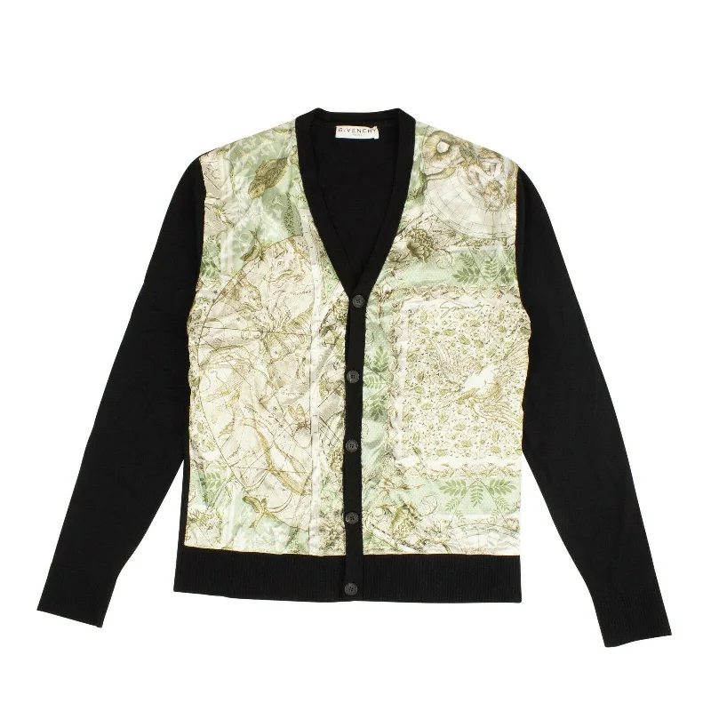Chic Lounge Black/Green Map Cardigan