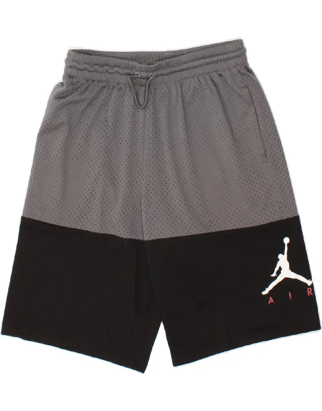 Energy Wear JORDAN Boys Sport Shorts 12-13 Years Large  Grey Colourblock Polyester