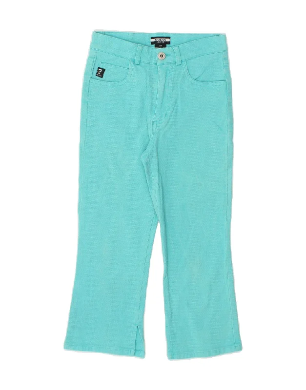 Romantic Temperament GUESS Girls Bootcut Jeans 9-10 Years W22 L19 Turquoise Cotton